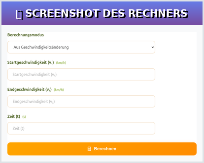 How to use the calculation of acceleration correctly