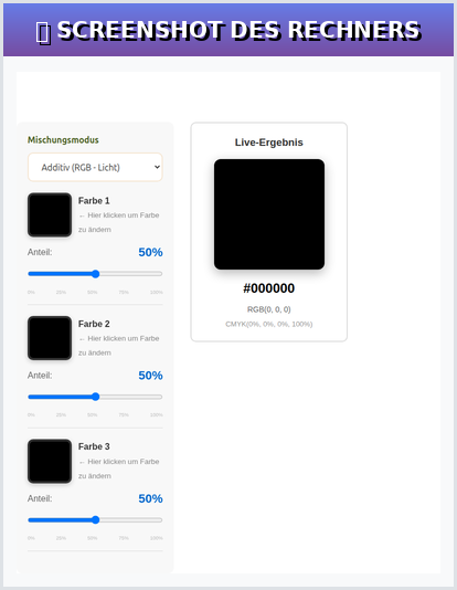 Farbmischung-Simulator - Screenshot