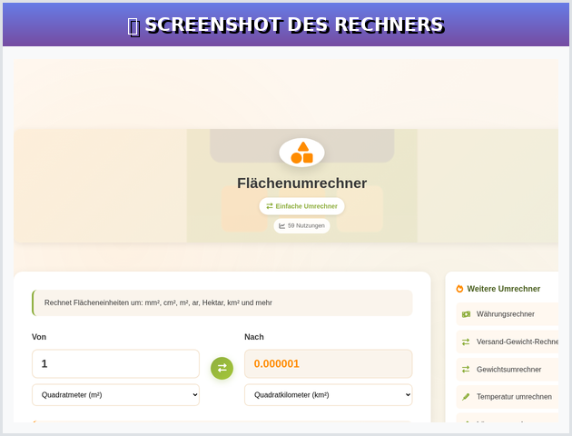 How to use the area calculator correctly