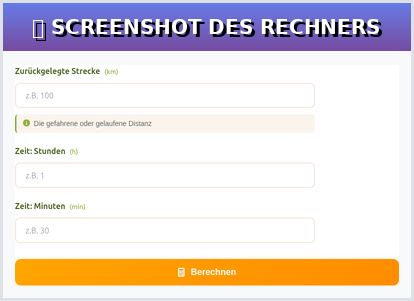 How to use the speed calculate correctly