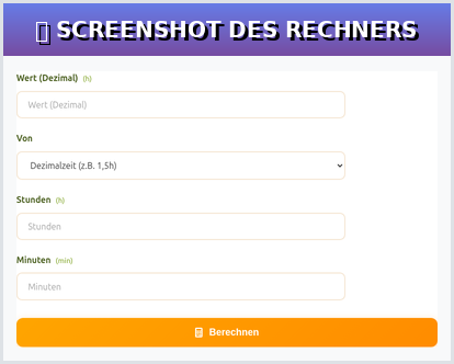 How to use the industrial minute calculator