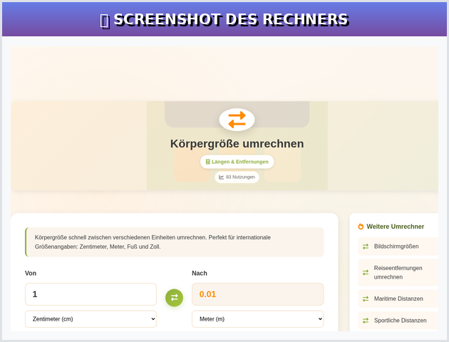How to use the height converter correctly