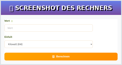 How to use the kW-PS converter correctly