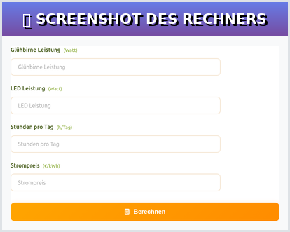 How to use You calculate the LED saving correctly