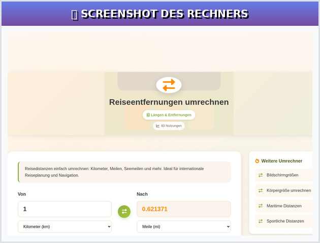 How to use the travel distance converter correctly