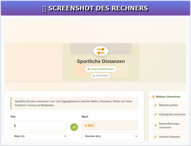 How to use the sporty distances correctly