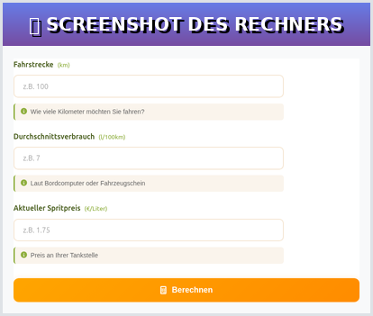 How to use the Sprit calculator correctly