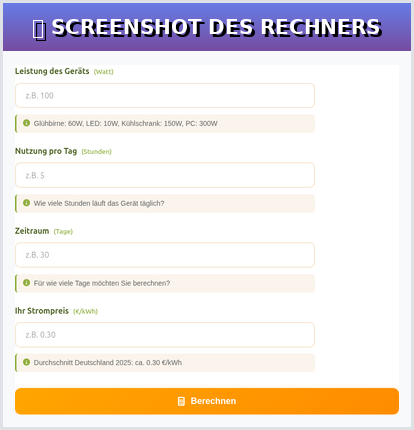 How to use the calculation of electricity costs correctly