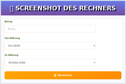 How to use the currency calculator correctly
